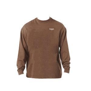 <b>Men's</b> <b>Brown</b> Short Sleeve O-Neck Slim Fit 100% Cotton Breathable Casual Solid Color <b>T</b>-<b>Shirt</b> with Front Logo Print - Product Image 2