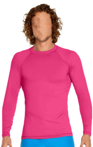 Custom Men Long Sleeve Rash Guard Pink Unisex Swim Shirt UPF 50+ Sun Protection Quick Dry Breathable <b>Surf</b> Swimwear - Product Image 4