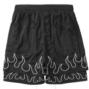 Service OEM, broderie personnalisée du logo, shorts délavés au soleil, shorts d'été en coton avec cordon de serrage, shorts vintage pour hommes, bords bruts, shorts délavés à l'acide - Product Image 4