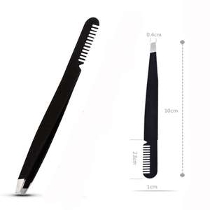 Pinzas Profesionales para Cejas con Punta Cuadrada DANTRIC IMPLANTS, Acero Inoxidable, Ligeras, Duraderas, de Lujo, para el Cuidado Facial - Product Image 3