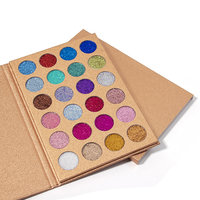 Palette de fards à paupières Private Label 24 couleurs, paillettes dorées métalliques, haute pigmentation, sans cruauté, minérale, teint clair
