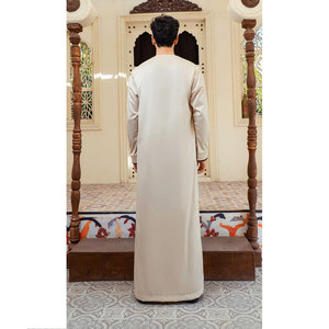 Men Juba Full Coverage Traditional Muslim Robe Comfortable Breathable Fabric Long Sleeve Loose Fit <b>Islamic</b> <b>Clothing</b> - Product Image 2
