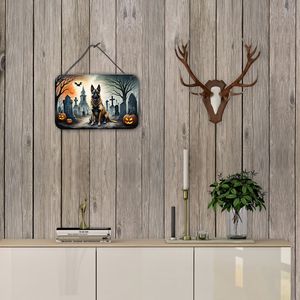 NEW Belgian Malinois Spooky Halloween Wall Door Hanging Prints Aluminum Metal <b>Sign</b> Kitchen Wall Bar <b>Bathroom</b> Plaque Home Decor - Product Image 4