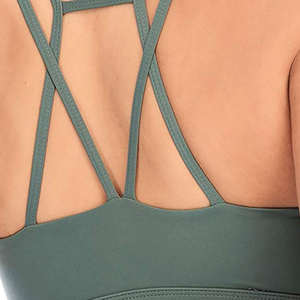 Sujetador deportivo sexy con cuello halter y espalda descubierta para mujer, de alto soporte, elástico en cuatro direcciones, ligero, transpirable, para yoga y pilates, tallas grandes - Product Image 6