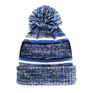 Ensemble bonnet et écharpe à franges longues en tricot géométrique jacquard Zeta Phi Beta, artisanal, bleu et blanc, vêtements d'hiver pour la fierté de la sororité - Product Image 4