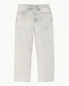 Pantalon en jean coupe droite délavé de haute qualité, style vintage, coupe ample, pour homme, streetwear, en denim de coton - Product Image 2