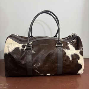 Sac fourre-tout en cuir véritable Signature avec fourrure, style western, fermeture éclair, portable LHDB-0169 - Product Image 4
