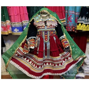 Vêtements traditionnels faits à la main, robe afghane, robe Pathani, robe Pashtun, impression de haute qualité, robes vintage afghanes pour femmes, respirantes - Product Image 4