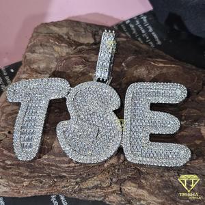 Luxury 153 Number Necklace Moissanite Diamond <b>Iced</b> <b>Out</b> Pendant Hip Hop <b>Chain</b> Fashion Jewelry - Product Image 3
