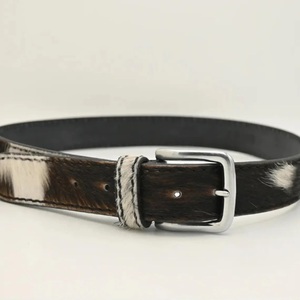 Ceintures en cuir de vache véritable, style mode et décontracté, avec boucles en alliage de zinc et acier inoxydable, et logo personnalisé - Product Image 2