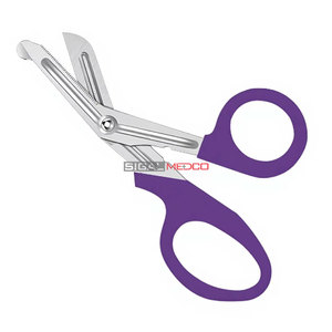 Ciseaux de traumatologie pour infirmières, premiers secours, 5,5 pouces, violet foncé, acier inoxydable allemand, pour bandages médicaux d'urgence, utilisation chirurgicale et EMS - Product Image 1