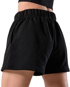 Shorts de survêtement en molleton de coton tendance pour femmes, taille haute, élastiques, de haute qualité - Product Image 1