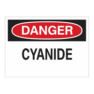 Panneau de signalisation Danger Cyanure pour zones de manipulation de produits chimiques - Panneau de sécurité Brady 7x10 pouces - Product Image 3