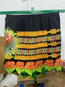 Women's Vintage A-Line <b>Pleated</b> Anti-Wrinkle Soft 100% Polyester Solid Pattern <b>Mini</b> <b>Skirt</b> Discharge Printed Knitted Lower Hem - Product Image 4