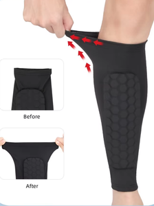 Polyester Spandex Soccer Shin Guard <b>Compression</b> Calf Sleeve Leg Strap Support Brace Pads Basic Protection Custom Printing Logo - Product Image 6
