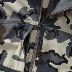 Veste tactique de chasse pour homme, imperméable, coupe-vent, softshell, camouflage, à capuche, avec fermeture éclair sur le devant, logo, service OEM - Product Image 3