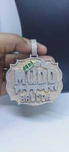 Pendentif Lettre Iced Out en Moissanite VVS Diamant Personnalisé en Argent Sterling 925, Bijou Hip Hop Bling Personnalisé Unisexe - Product Image 6