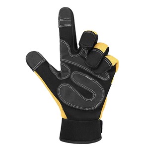 Gants de motocross pour hommes de haute qualité, résistants, en cuir véritable, forte adhérence, antidérapants, pour la conduite hivernale à moto, sports - Product Image 1