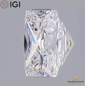 แหวนเพชรสำหรับผู้ชายสีทองเหลือง4.01กะรัตสวยงามสำหรับห้องปฏิบัติการ CVD Princess ตัดเป็นเพชรขนาด8.57มม. - Product Image 4