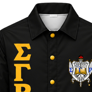 เสื้อแจ็คเก็ตกันลมลายเส้นไขว้ Sigma Gamma Rho สำหรับผู้หญิง เสื้อผ้าชมรมนักศึกษาแบบกำหนดเอง ชุดลำลองสำหรับกิจกรรมกลางแจ้ง ขายส่งแบบ OEM - Product Image 3