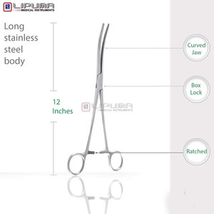 Kelly Hemostatic Forceps 12-Inch Curved Locking Surgical <b>Clamp</b> Artery Forceps Premium Stainless Steel Surgical Instrument - Product Image 4