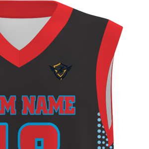 Ensemble de maillots de basket-ball personnalisés pour hommes, uniforme sans manches, séchage rapide, respirant, en polyester, ensemble de maillots et shorts d'entraînement pour équipe sportive - Product Image 3