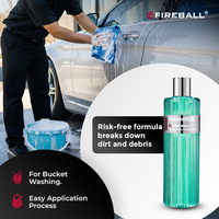 Shampooing automobile Fireball Tropical 500ml, haute mousse, pH neutre (vert émeraude) pour voitures, motos, SUV, parfum doux/frais, respectueux de la peinture