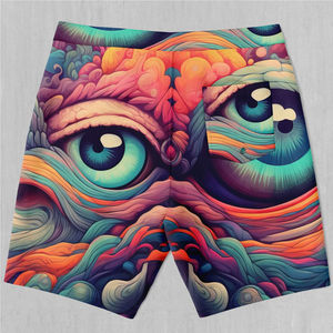 Shorts de bain pour homme en polyester technique, sublimation, deux poches latérales profondes, shorts de bain sublimés pour homme - Product Image 5