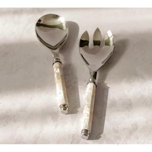 2026 Hot Selling Salad Server Set With <b>MOP</b> <b>Handle</b> Households Items Salad Spoon Kitchenware Utensils Serving Spoon Fork Tableware - Product Image 1