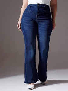 Abdul Royal World Export Women's <b>Boot</b> Cut Denim Jeans-Eco-Friendly Cotton Vintage Sexy Style Hand-Painted Design Ripped Details - Product Image 3