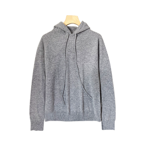 Sweat-shirt à capuche pour femme, couleur unie, manches longues, tricoté en acrylique, vêtements d'automne - Product Image 2