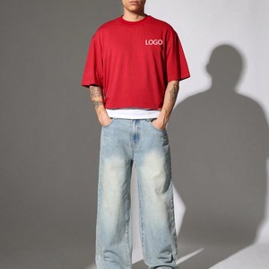 Camisetas personalizadas con estampado gráfico, serigrafía, corte ajustado, estilo boxy, OEM, calidad premium, 300 g/m², para hombre. - Product Image 3
