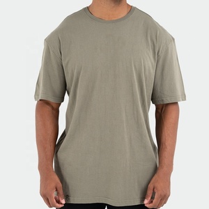 T-shirt à manches courtes pour homme, vert olive, coupe classique, jersey de coton, décontracté, col rond, impression de logo sur le devant - Product Image 2
