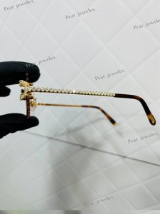 Gafas de Sol de Lujo con Cristales VVS Moissanite, Montura Invisible, Lentes Degradadas, Unisex para Adultos - Product Image 3