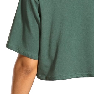 T-shirt à manches courtes en coton 100% tricoté décontracté pour femmes de haute qualité - Product Image 2