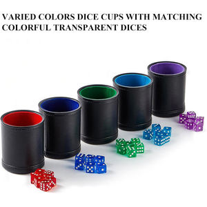 Componentes de Juego de Mesa de Lujo Únicos, Personalizables con Logotipo, Cubierta de Cuero para Juegos de Azar, Interior de Terciopelo Suave, Vaso para Dados de PU Familiar y Divertido - Product Image 6