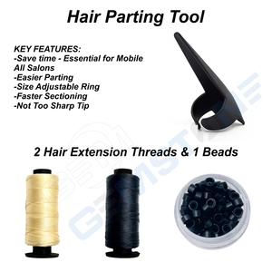 Complete Hair Extension Tool Kit Set – 2 Hole Micro <b>Beads</b> Closer Opener Pliers Hair Gripper Loop Hook Clips <b>Needles</b> & Thread - Product Image 4