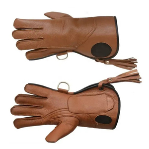 Guante de cetrería profesional para hombre, hecho de cuero genuino – Guante extra largo y resistente con protección reforzada - Product Image 4