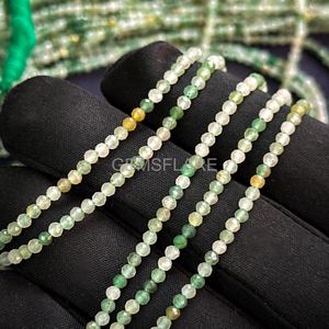 Cuentas Redondas Microfacetadas de Cuarzo Fresa Verde 2MM, Cuentas de Cuarzo Fresa para Fabricación de Joyas, Gema Suelta con Corte Diamante al por Mayor - Product Image 5