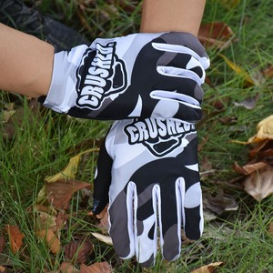 Guantes de Motocross de Diseño, Impermeables y Resistentes al Viento, Color Gris Negro con Marca de Agua, Protección Completa para los Dedos, Equipo de Carreras, Protección para Ciclismo al Aire Libre, Unisex - Product Image 1