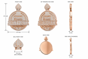 จี้เพชร Tishya Diamond Fine Jewelry สไตล์ฮิปฮอป เงินแท้ 925 ประดับเพชรโมอิสซาไนต์ VVS ทรงเหลี่ยมเจียระไนแบบ Iced Brilliant Cut พร้อมใบรับรองการฝังแบบ Claw Setting - Product Image 3