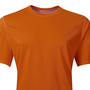 T-shirts vierges en gros à manches courtes 100 % coton, basiques, légers, mode estivale, style minimaliste, col rond uni - Product Image 3