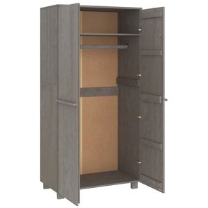 Armoire en bois de pin massif et MDF gris clair 35,0 x 19,7 x 70,9 pouces - Product Image 5