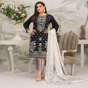 Venta caliente marca Tawakkal mujer Casual 3 piezas viscosa Salwar Kameez personalizado GLORIOUS ENCHANTER trajes bordados - Product Image 5