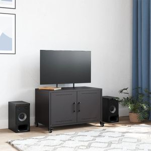 Mobile TV Rettangolare Nero in Acciaio Laminato a Freddo - Product Image 3