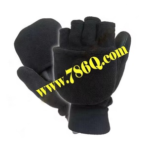 ถุงมือสำหรับไปรษณีย์ผ้าฟลีซให้ความอบอุ่นด้วยความร้อนถุงมือหนังน้ำหนักเบาแบบครึ่งนิ้วจากปากีสถาน - Product Image 1