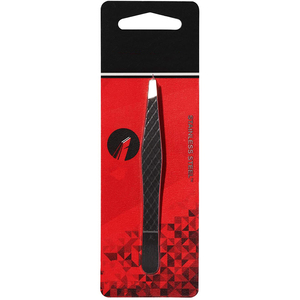 แหนบกำจัดขนคุณภาพพรีเมียม แหนบสำหรับผู้ชาย ผู้หญิง และเด็ก สแตนเลสสีดำ แหนบปลายเฉียงแบบมืออาชีพ รุ่น 2026 - Product Image 3