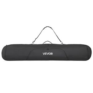 Borsa da sci da Snowboard imbottita da 65 pollici/165 cm 600D impermeabile In tessuto Oxford cinghie interne regolabili per viaggi aerei-bastoncini da sci neri - Product Image 1