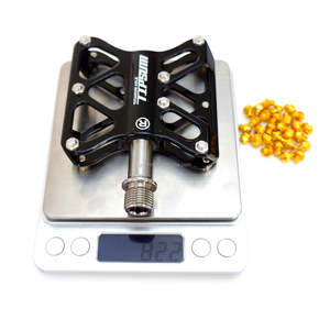 Pédale de vélo de route et VTT Tipsum Ti-Blade avec axe et goupille supplémentaire, ultralégère, 96x83mm, couleur argent - Product Image 4