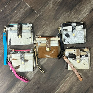 Latest Collection Handcrafted Real Cowhide Leather Coin <b>Purse</b> With Wristlet Clutch Western ATM Card Holder for Multi Use - Product Image 5